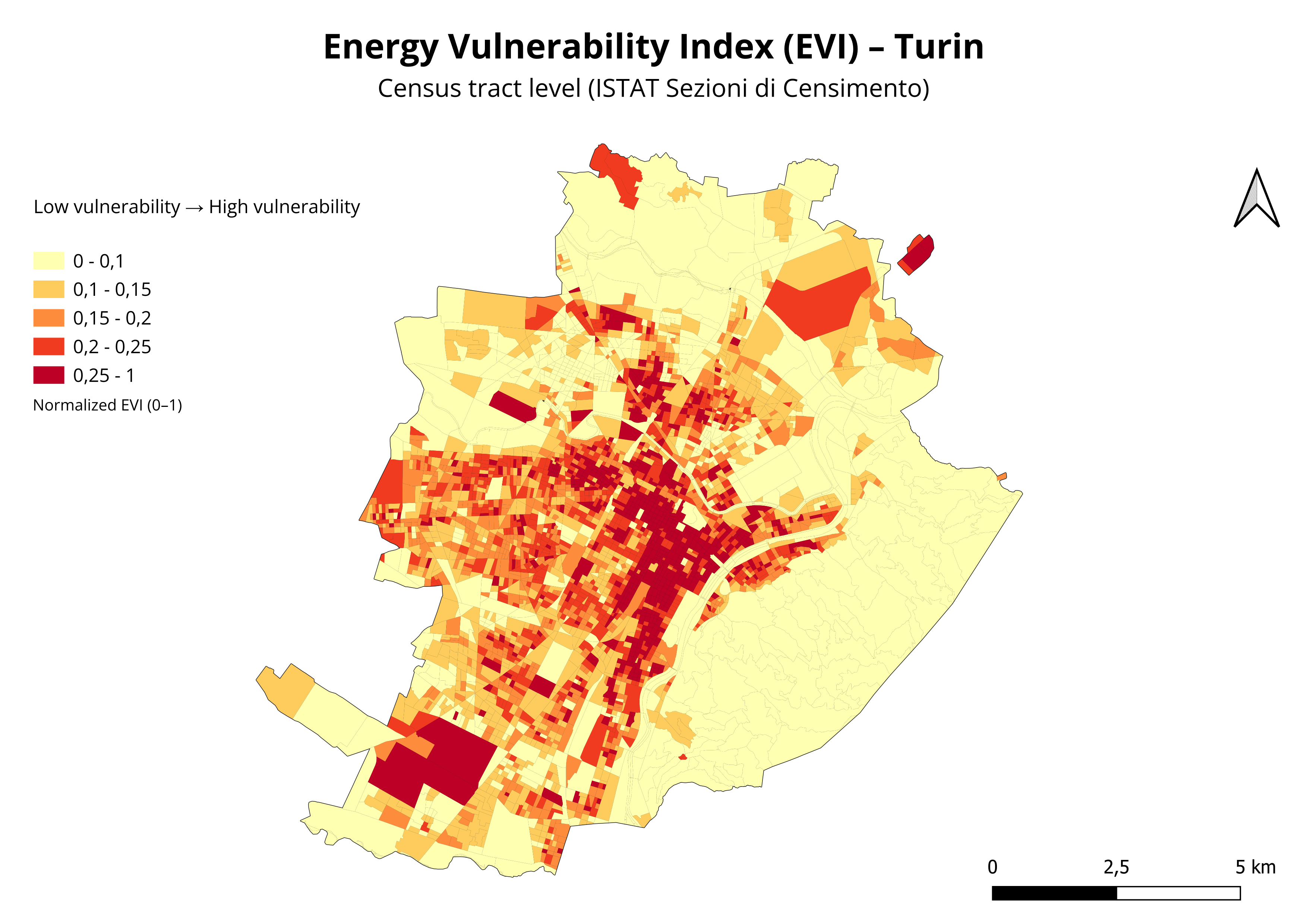 Energy Vulnerability Index — Turin
