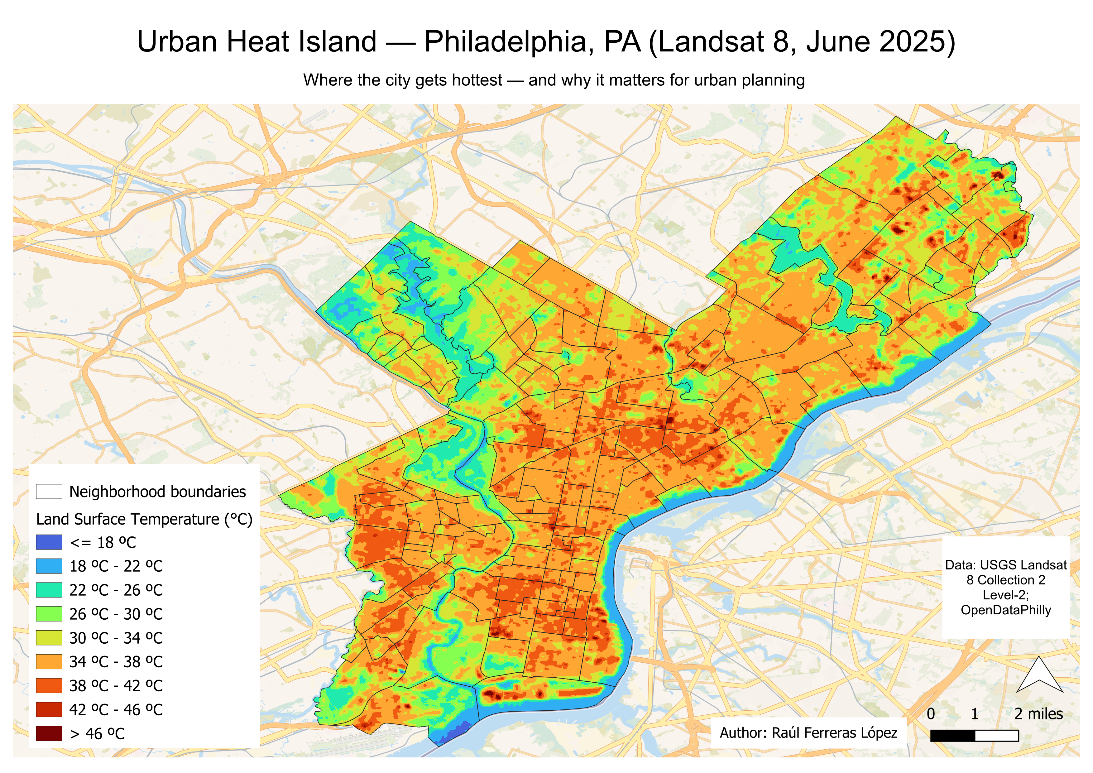 Urban Heat Island Analysis — Philadelphia, PA